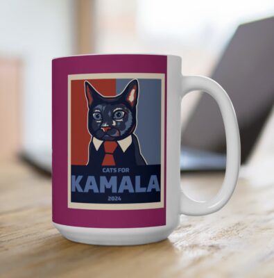Politically Purrfect Cats for Kamala Harris 2024 President Mug