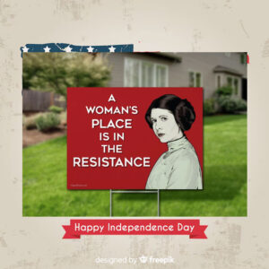 Princess Leia Resistance Yard Sign