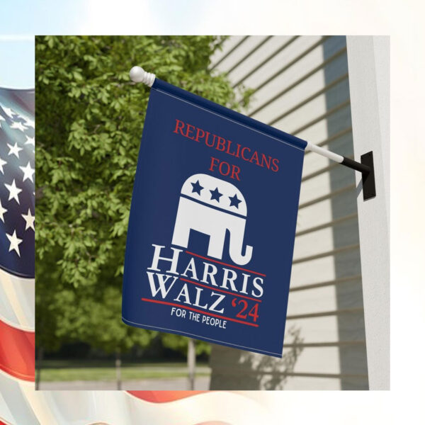 Republicans For Harris Walz 2024 Garden Flag