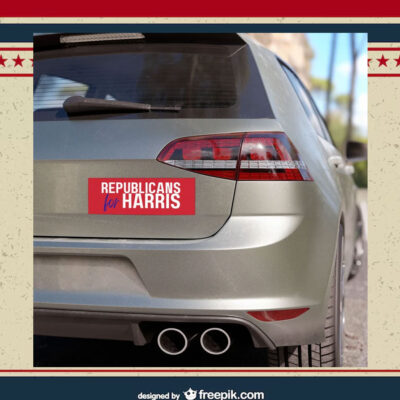 Republicans For Kamala Harris 2024 Car Magnet
