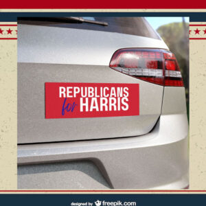 Republicans For Kamala Harris 2024 Car Magnet