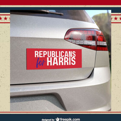 Republicans For Kamala Harris 2024 Car Magnet