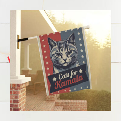 Retro Cats For Kamala Flag