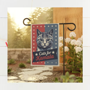 Retro Cats For Kamala Flag