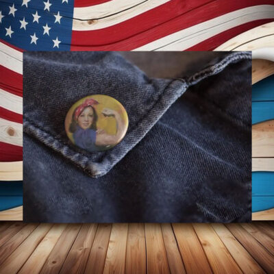 Rosie the Riveter Inspired Kamala Pin Buttons