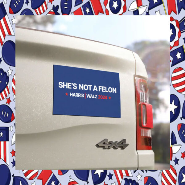 She's not a felon Car Magnets