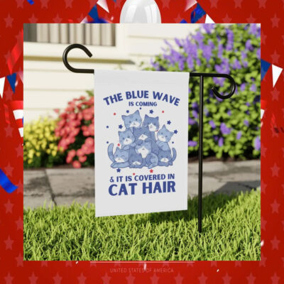 The Blue Wave Is Coming & It Is Covered In Cat Hair Kamala Flag