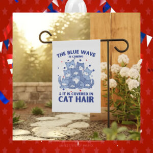 The Blue Wave Is Coming & It Is Covered In Cat Hair Kamala Flag