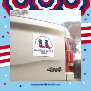 These Boots Are Made For Walz'in Kamala Harris Walz 2024 President Election Car Magnet