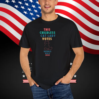 This Cat Lady Votes Harris Walz 2024 Shirt Dog Lady T-Shirt