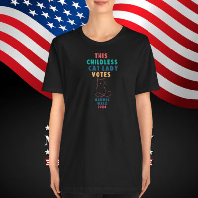 This Cat Lady Votes Harris Walz 2024 Shirt Dog Lady T-Shirt