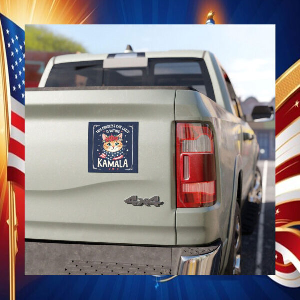 This Childless Cat Lady Is Voting Kamala Car Magnet