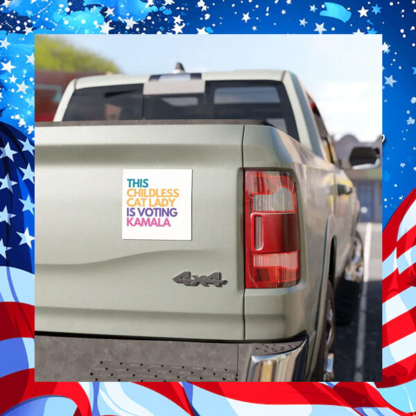 This Childless Cat Lady is Voting Kamala 2024 Car Magnet