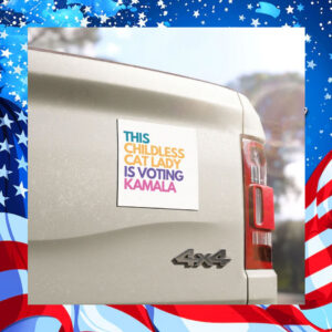 This Childless Cat Lady is Voting Kamala 2024 Car Magnet