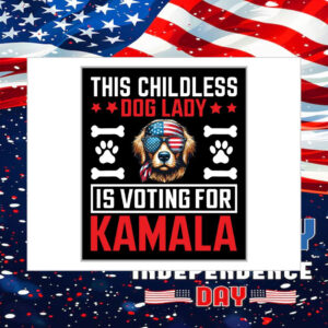 This Childless Dog Lady Is Voting For Kamala Sticker