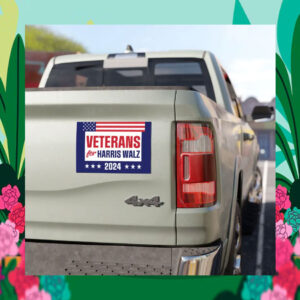 Veterans For Harris Walz Car Magnet, Harris Walz Car Magnet