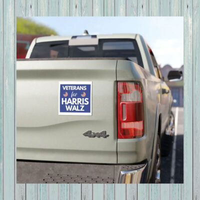 Veterans for Harris Walz 2024 Kamala Harris for President 2024 Car Bumper Magnet Sticker