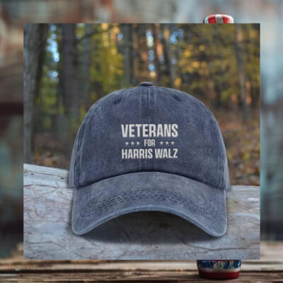 Veterans for Harris Walz Embroidered Hat
