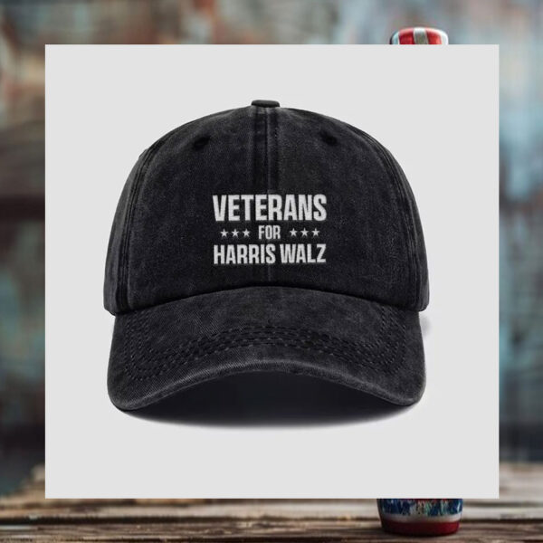 Veterans for Harris Walz Embroidered Hat