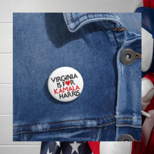 Virginia Is For Kamala Harris Heart Button