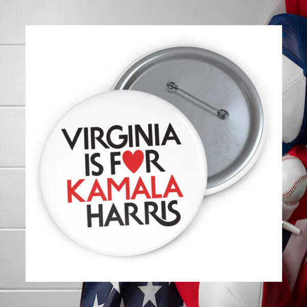 Virginia Is For Kamala Harris Heart Button