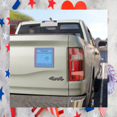 Virginia VA We're Not Going Back Kamala Harris Walz 2024 President Election Car Magnet
