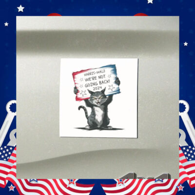 Vote Harris 2024 We're Not Going Back Car Magnet