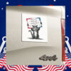 Vote Harris 2024 We're Not Going Back Car Magnet