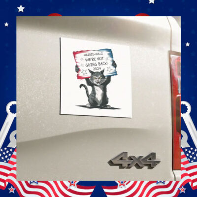 Vote Harris 2024 We're Not Going Back Car Magnet