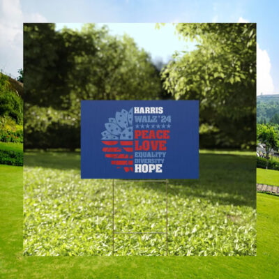 Vote Harris Walz 24 Yard Sign
