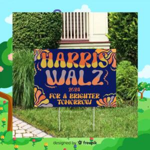 Vote Harris Walz Plastic Yard Sign