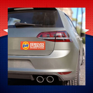 Vote Harris Walz Removes Stubborn Orange Stains Car Magnet