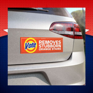 Vote Harris Walz Removes Stubborn Orange Stains Car Magnet