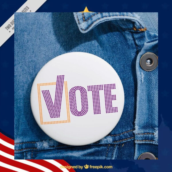 Vote Kamala Harris Tim Walz Button
