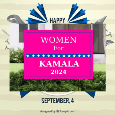 Women For Harris 2024 Colored Yard Sign