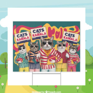 2024 Cats For Kamala Harris Yard Signs