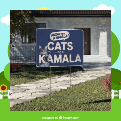 2024 Cats For Kamala Yard Signs
