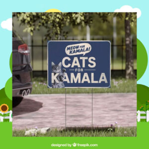 2024 Cats For Kamala Yard Signs