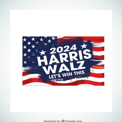 2024 Harri Walz Let's Win This Sticker