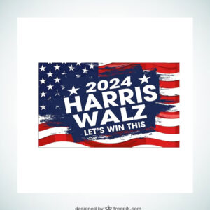 2024 Harris Walz Let's Win This Car Magnet