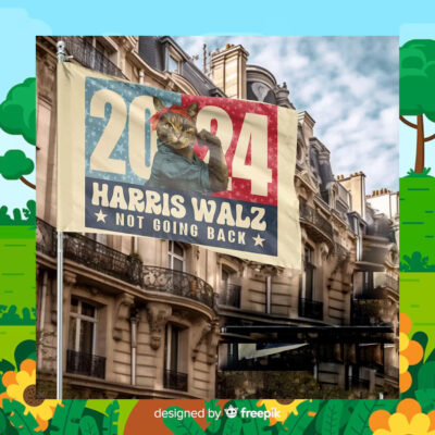 2024 Harris Walz Not Going Back Flag