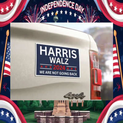 2024 Harris Walz We Are Not Going Back Car Magnets