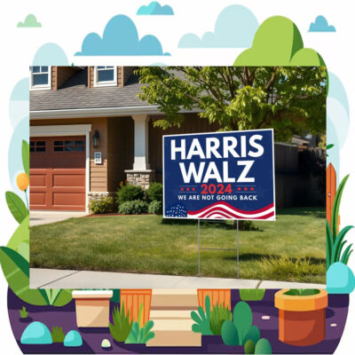 2024 Harris Walz We Are Not Going Back Election Yard Signs
