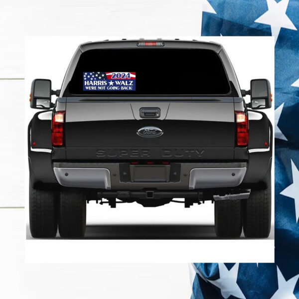 2024 Harris Walz We're Not Going Back! Car Magnet