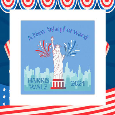 A New Way Forward Harris Walz 2024 Car Magnet