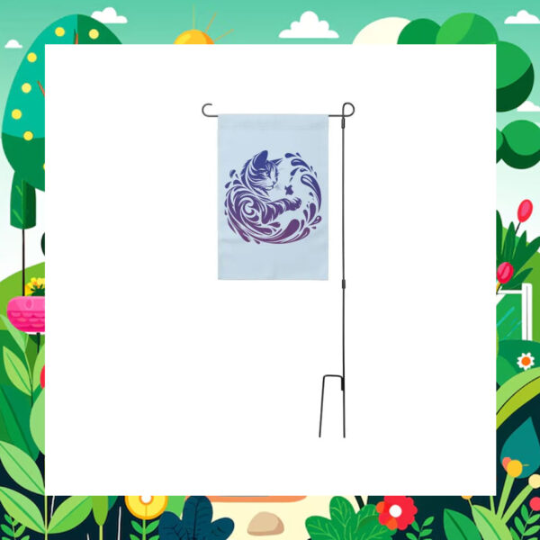 Blue Cat Wave Vote Kamala Harris Garden Flag