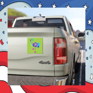 Blue Flamingo Harris Walz Car Magnet