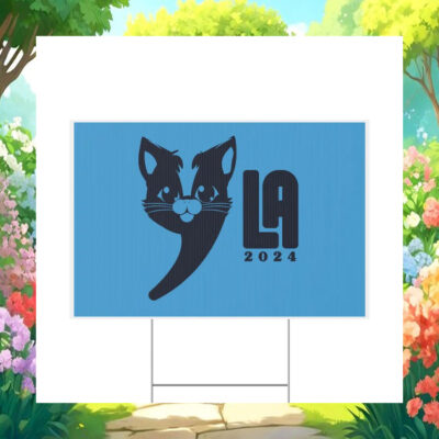 Cat Comma La Kamala 2024 Yard Sign