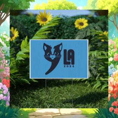 Cat Comma La Kamala 2024 Yard Sign