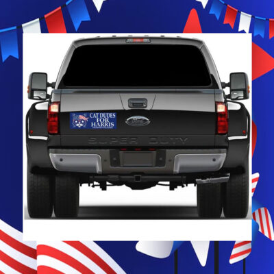 Cat Dudes For Harris Walz 2024 Bumper Sticker